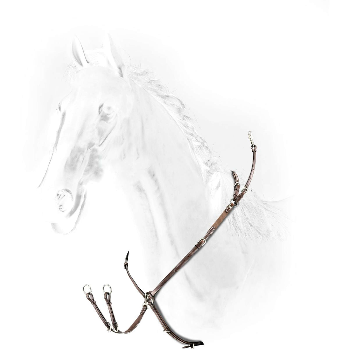 Equiline Arnés de Pecho con Elástico Marron