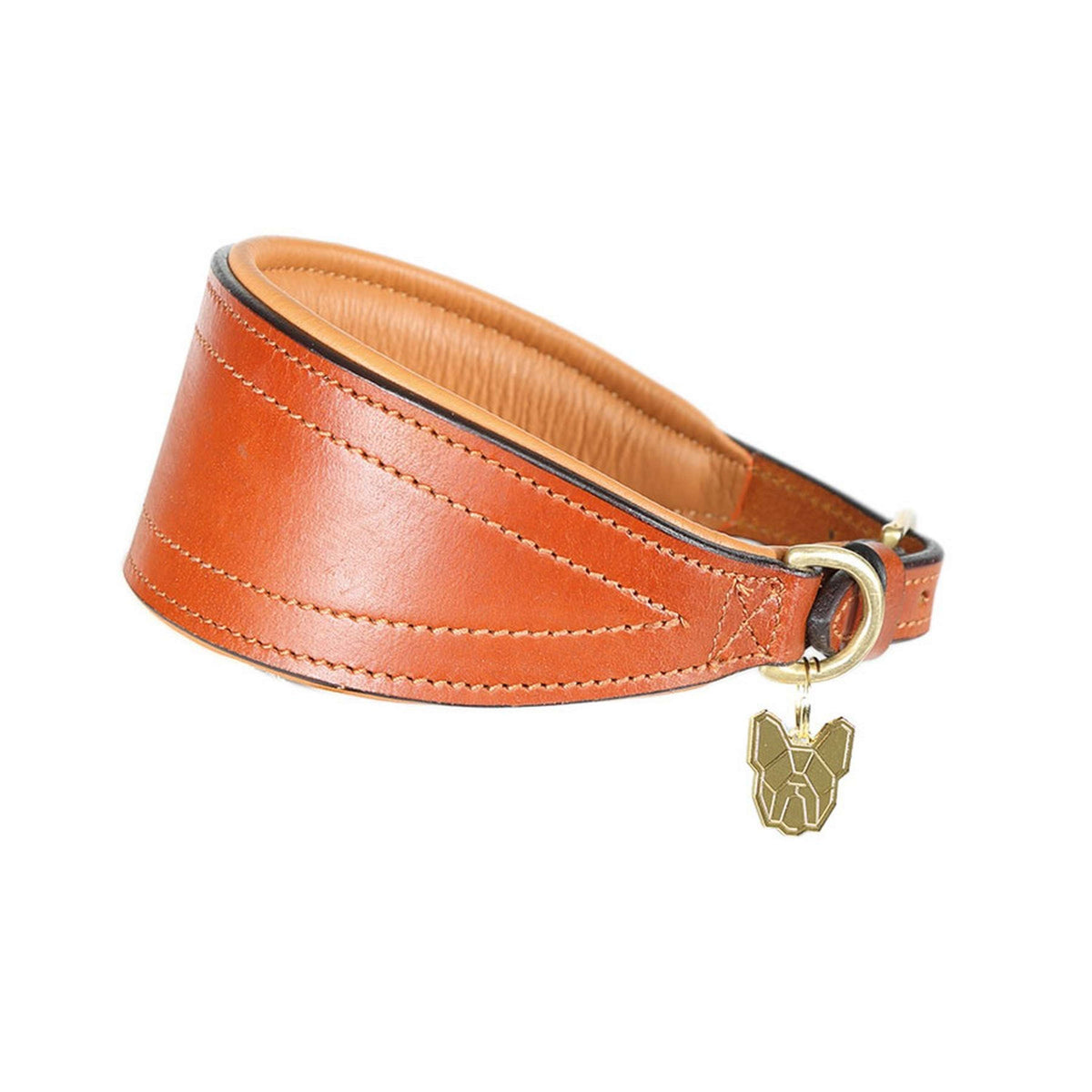Digby & Fox Collar Greyhound Acolchado Bronceado