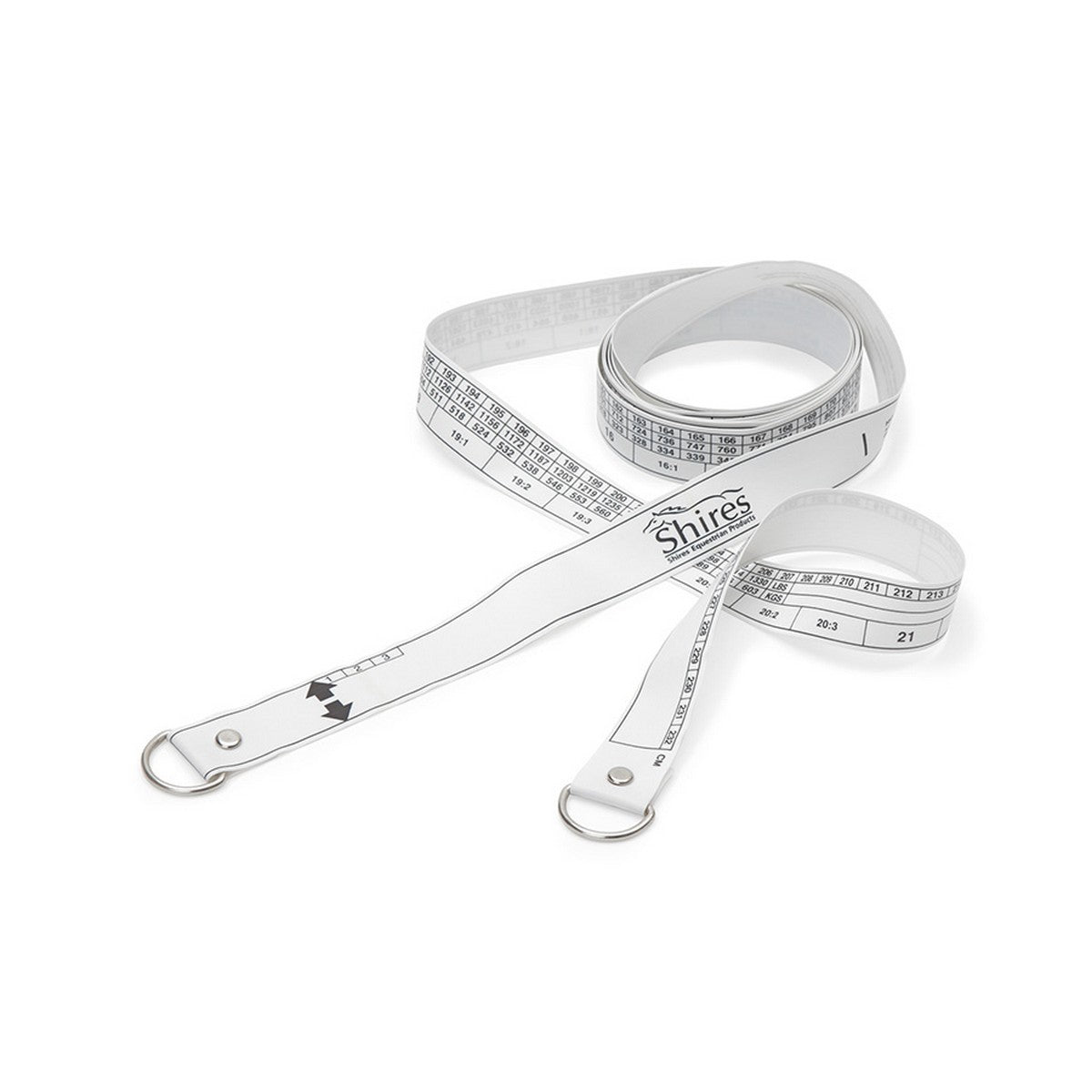 Shires Cinta Métrica para Peso de Caballos y Ponis Blanco