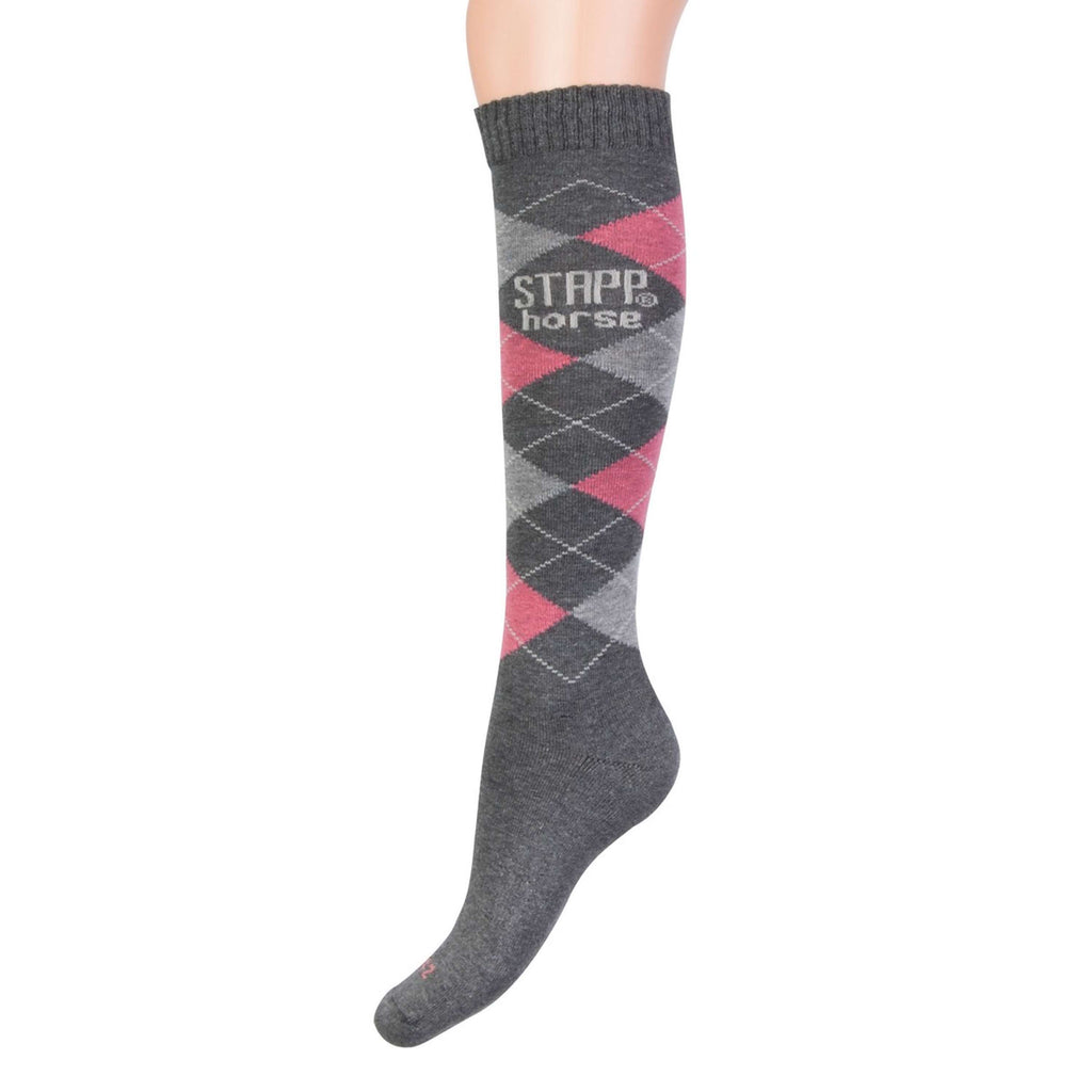 Stapp Horse Calcetines de Equitación Ruit Gris Rosa
