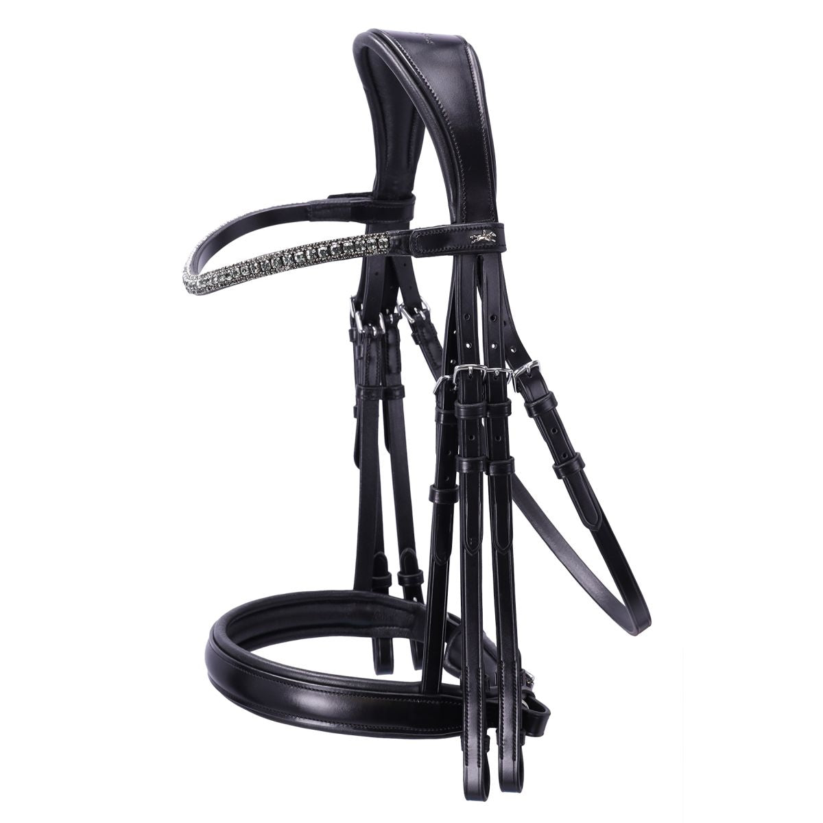 Schockemöhle Brida Doble Brindisi Negro/Gris/Plata