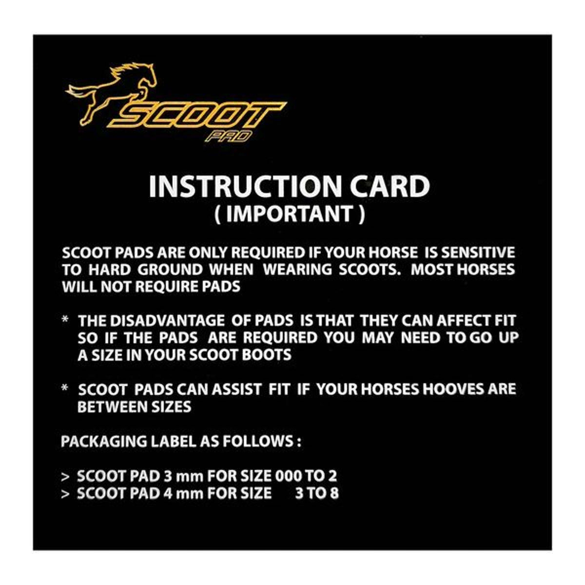 Scoot Boots Pads Negro