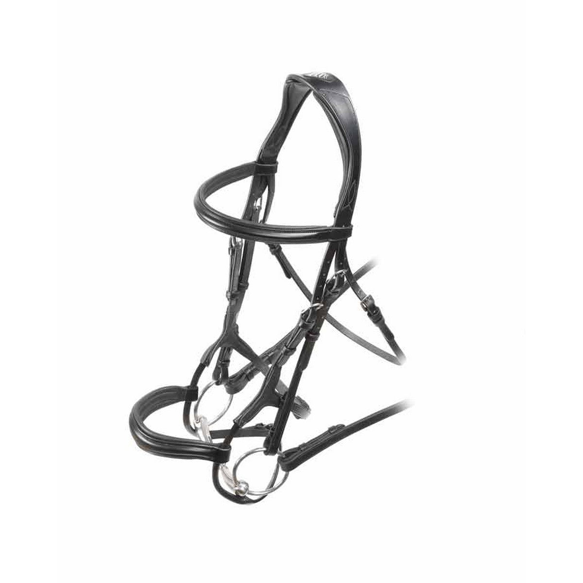 Velociti by Shires Brida Velociti Cavesson acolchado con costuras redondas Negro