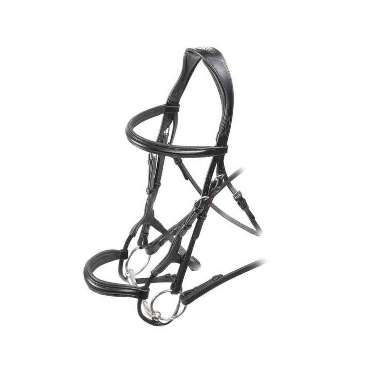 Velociti by Shires Brida Velociti Cavesson acolchado con costuras redondas Negro