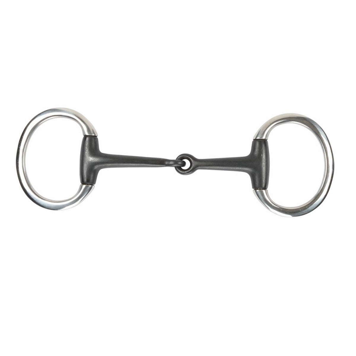 Shires Bocado Sweet Iron Filete de huevo con anilla plana Negro