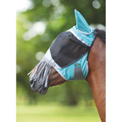 Shires Máscara Antimoscas Deluxe Con flecos en la nariz Verde