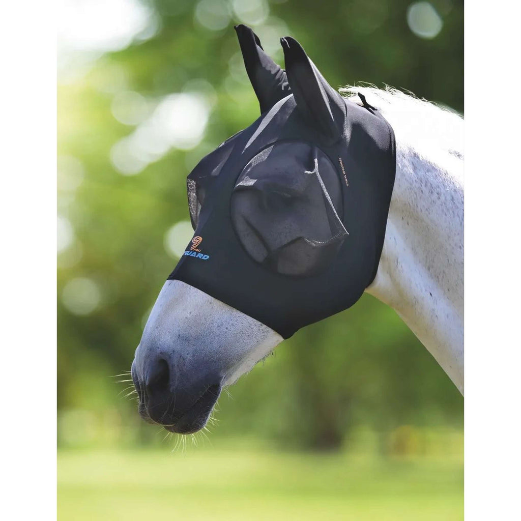 Shires Máscara Antimoscas Stretch Negro azabache