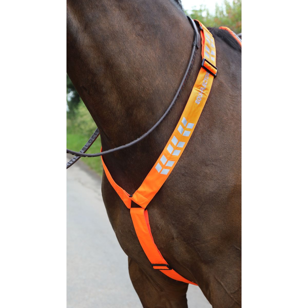 Equi-Flector by Shires Tirante Frontal Reflectante Naranja