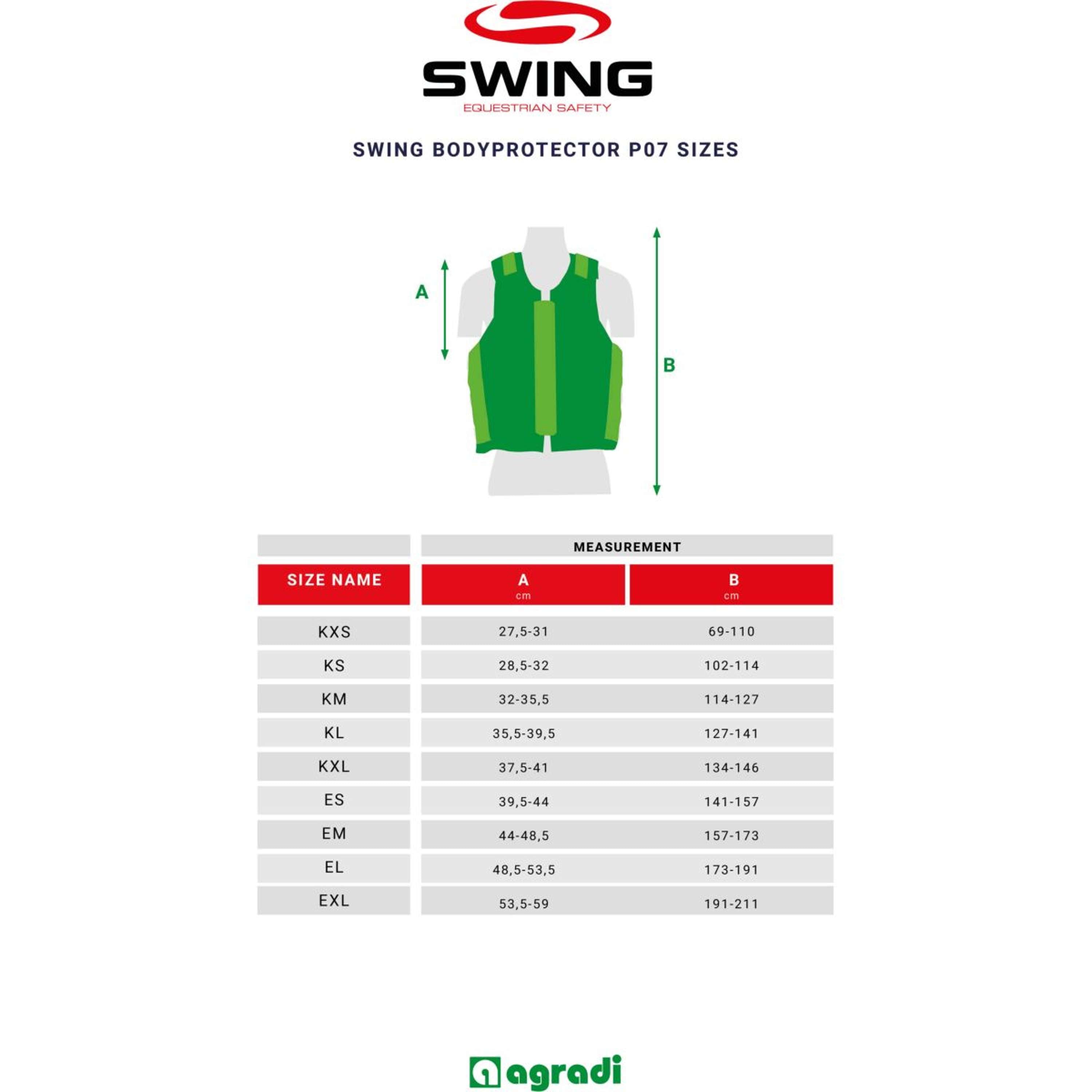 Swing Protector de Espalda P07 Negro