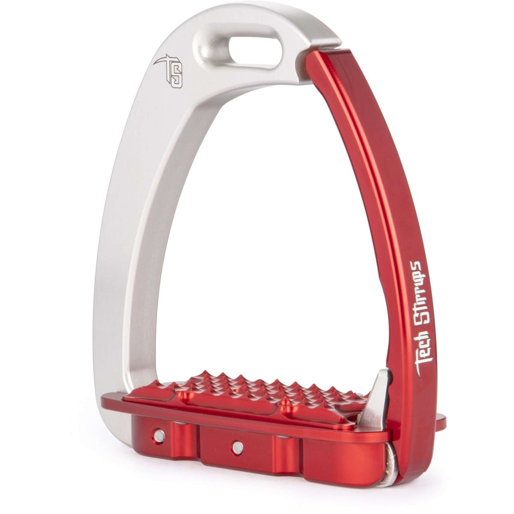 Tech Stirrups Estribos Venice Young EVO Classic Plata/Rojo