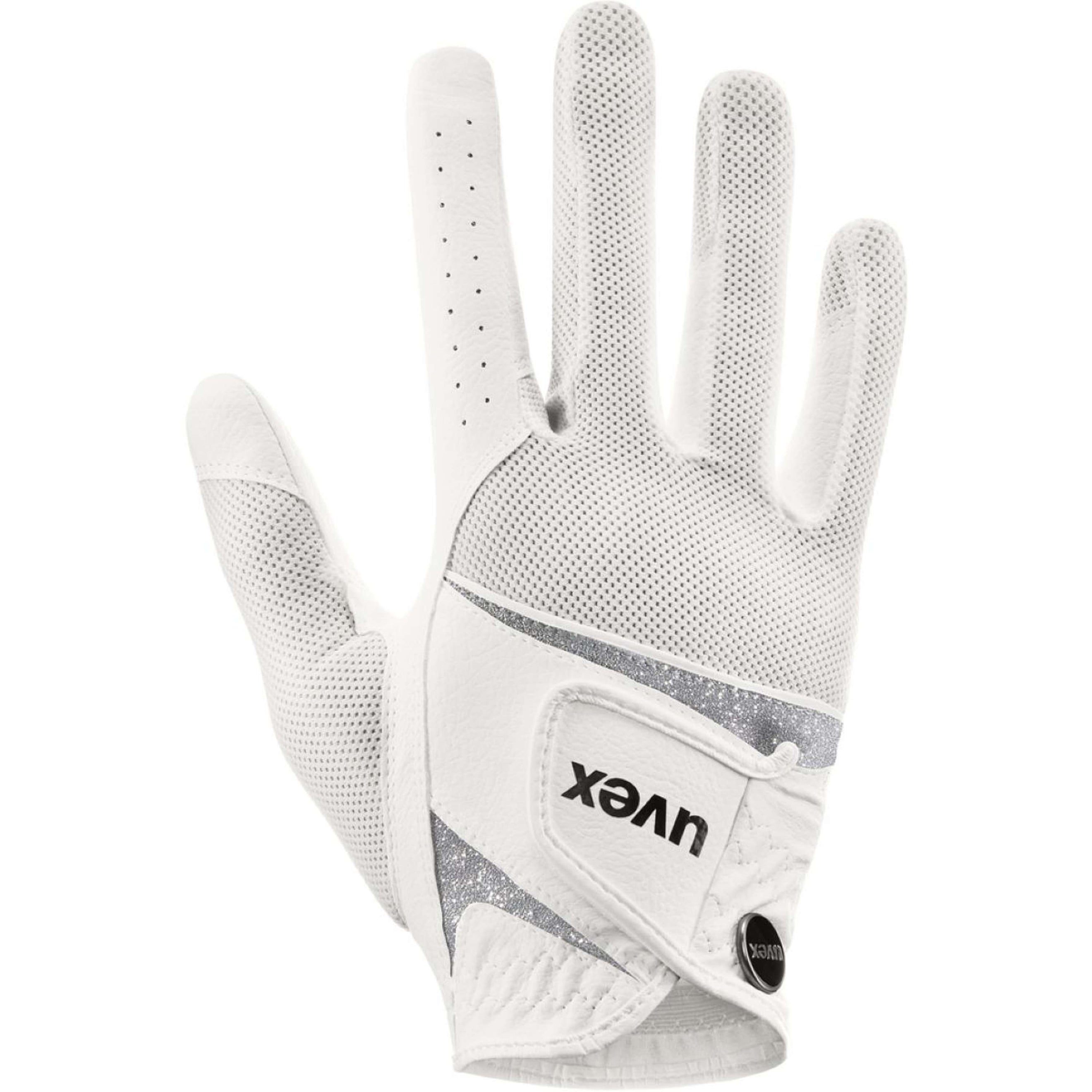 Uvex Guantes de Equitación Sumair Glamour Blanco/Plata Uvex Guantes de Equitación Sumair Glamour Blanco/Plata
