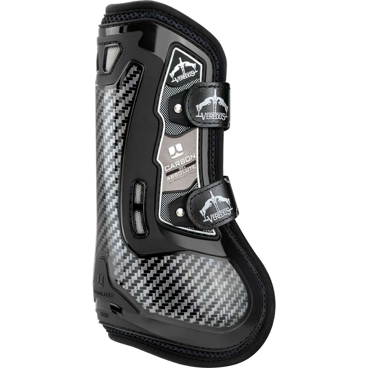 Veredus Botas para Tendones Carbon Gel Absolute Velcro Straps Front Negro