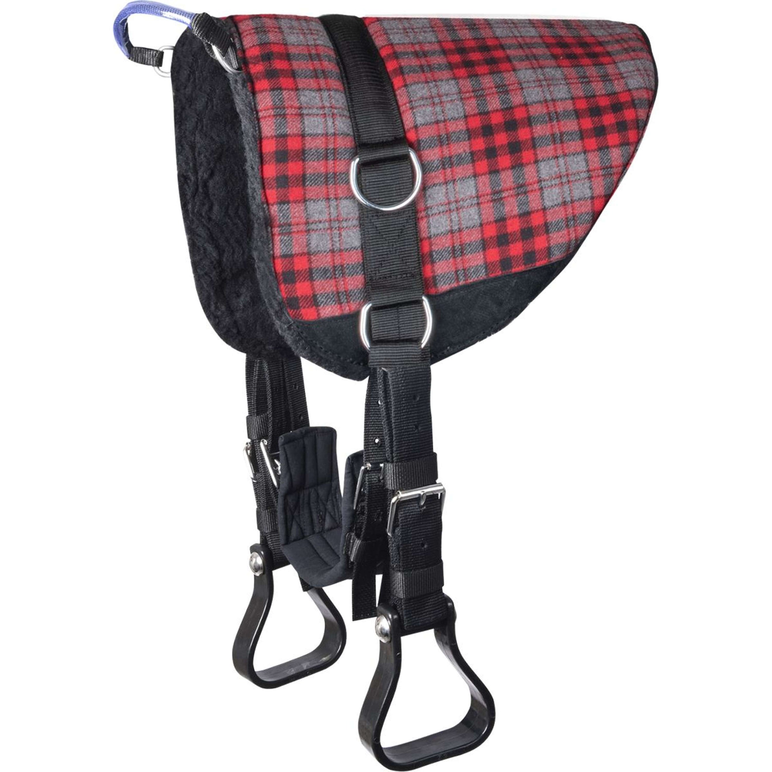Waldhausen Bareback Pad Gris/Rojo a Cuadros
