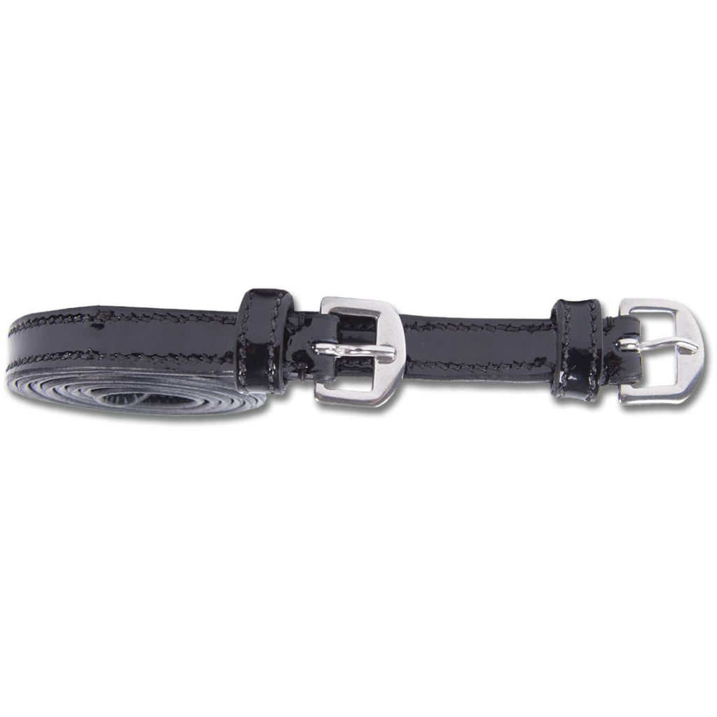Waldhausen Sporenriemen Cuero barnizado Negro