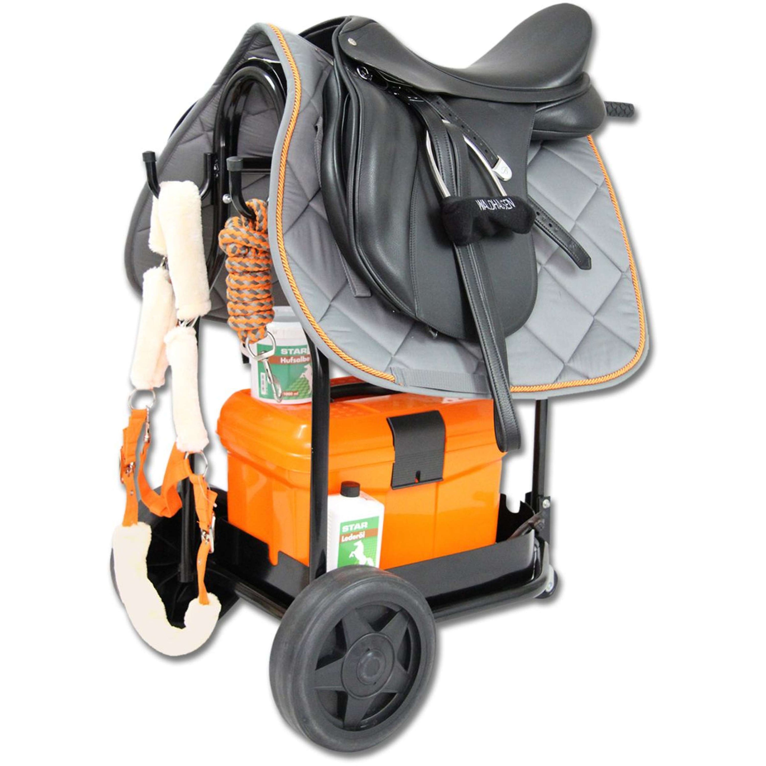 Waldhausen carrito de silla de montar Carry Basket Negro