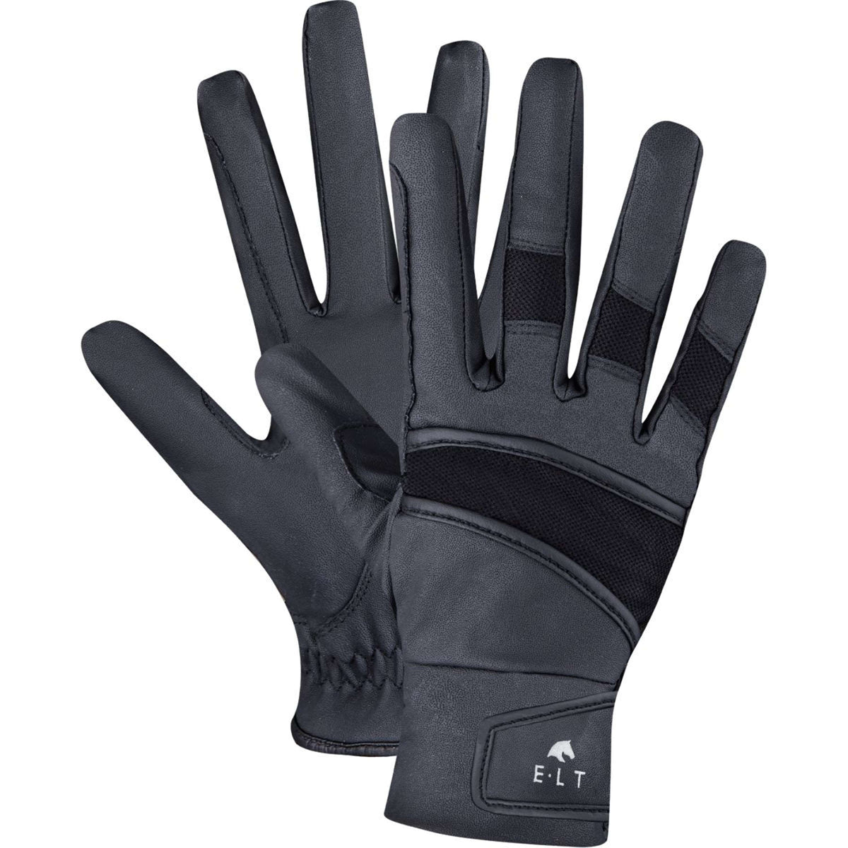 ELT Guantes de Equitación Magnetize Winter Negro