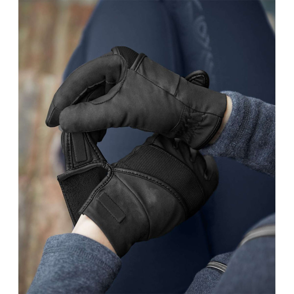 ELT Guantes de Equitación Magnetize Winter Negro