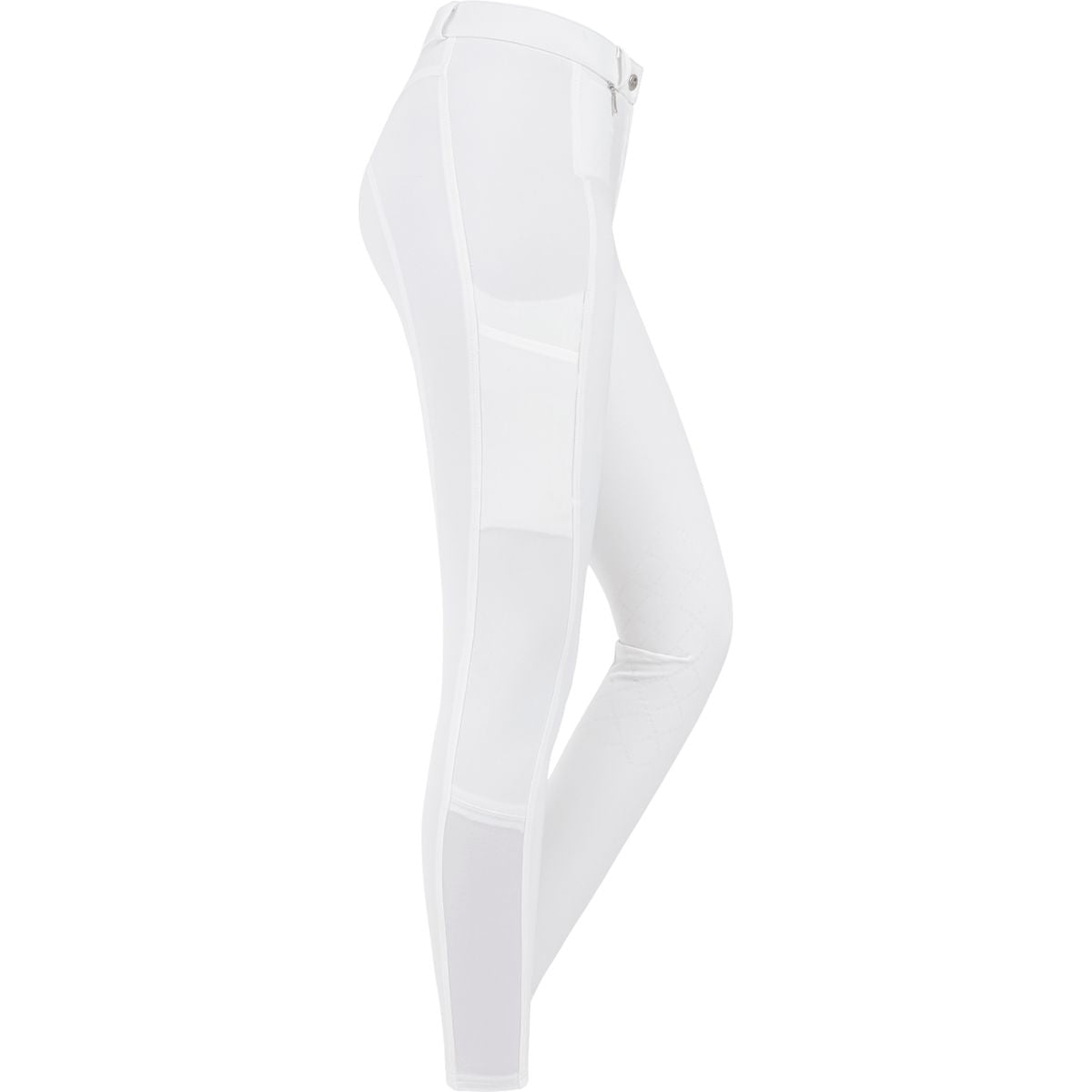 ELT Pantalón de Equitación Micro Rodilleras de Silicona Blanco