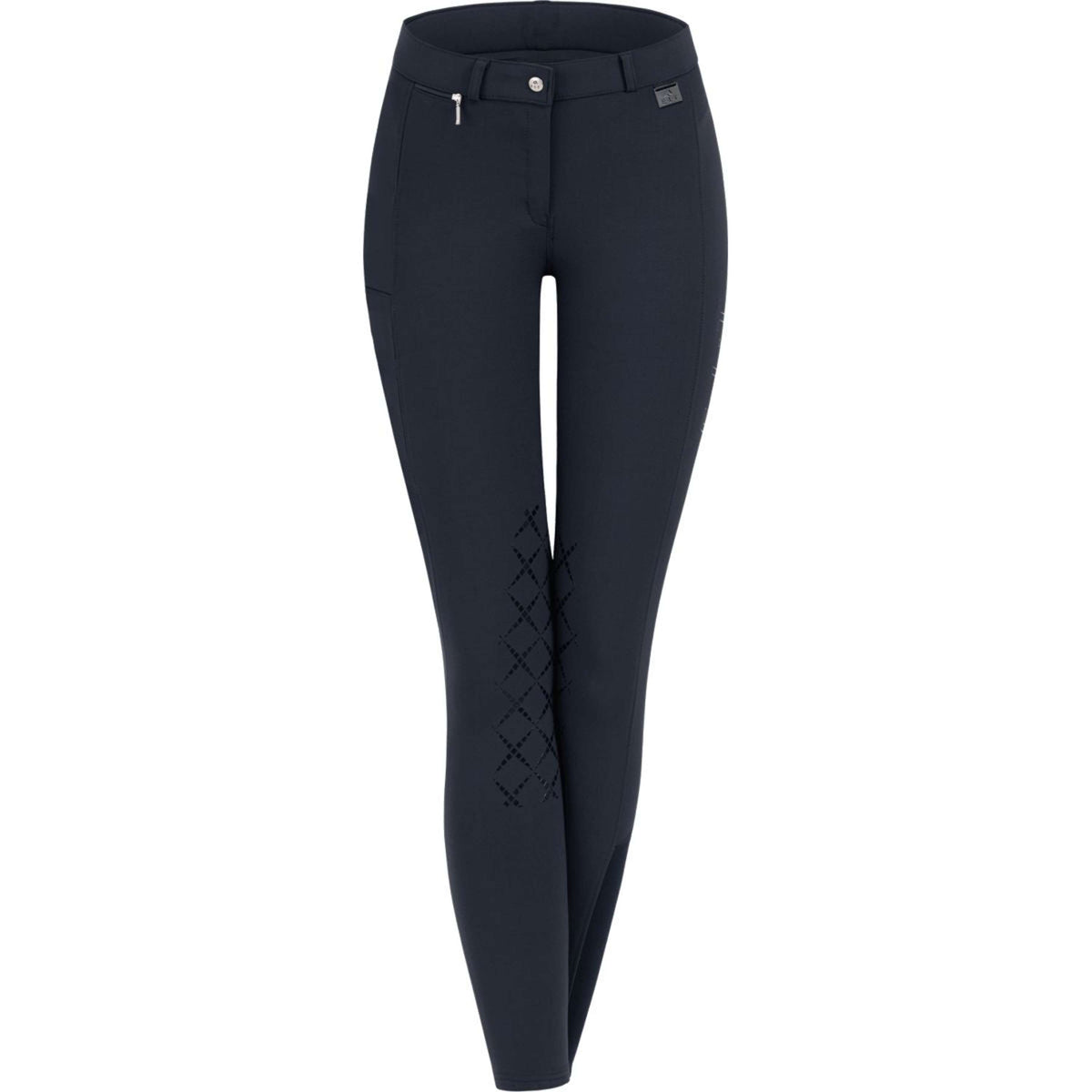 ELT Pantalón de Equitación Micro Rodilleras de Silicona Azul noche