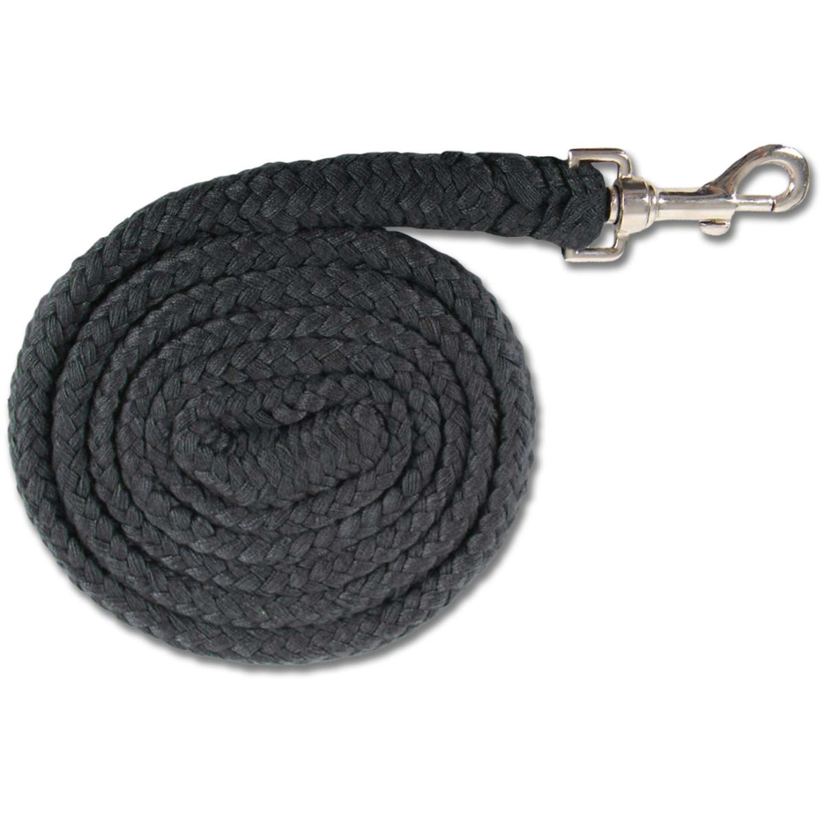 Waldhausen Cuerda de ramal para potrillo con Mosquetón Negro Waldhausen Cuerda de ramal para potrillo con Mosquetón Negro