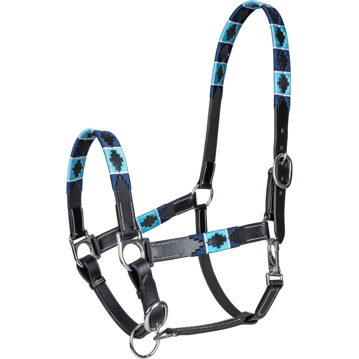 Waldhausen Cabezada Polo Leder Negro/Azul