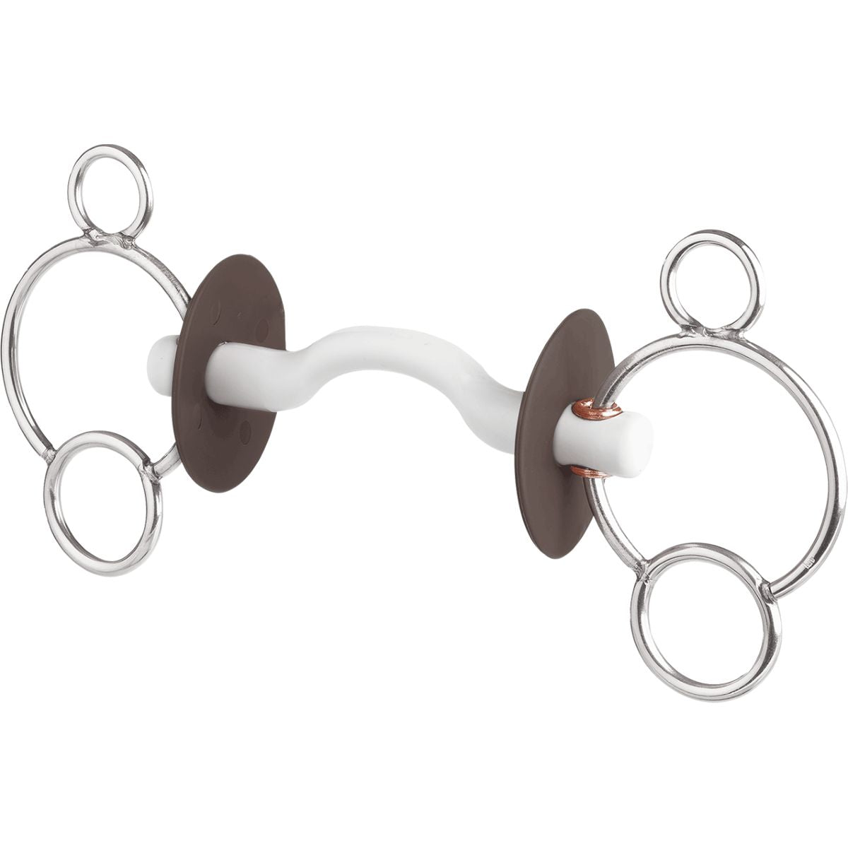 Beris Mordedor de 3 Anillos con Puente Duro para la Lengua