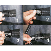 Waldhausen Cierre de seguridad Safe-Gum Gris Plata