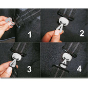 Waldhausen Cierre de seguridad Safe-Gum Gris Plata