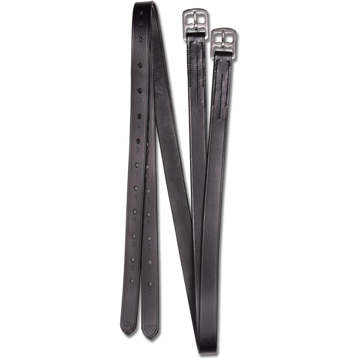 Waldhausen Correas de estribo X-Line 22mm Leder Negro