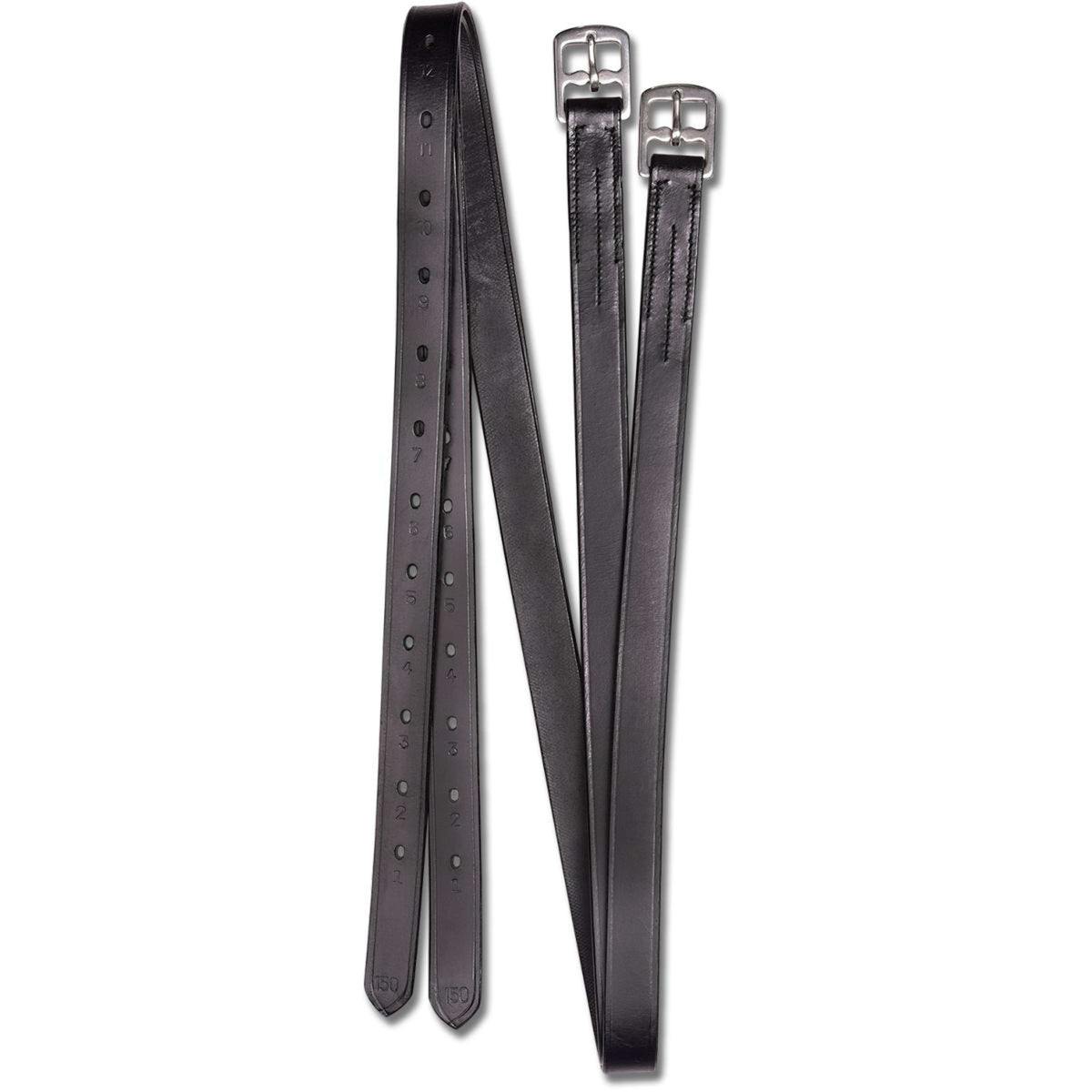 Waldhausen Correas de estribo X-Line 22mm Leder Negro
