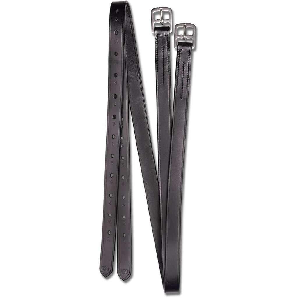 Waldhausen Correas de estribo X-Line 25mm Leder Negro