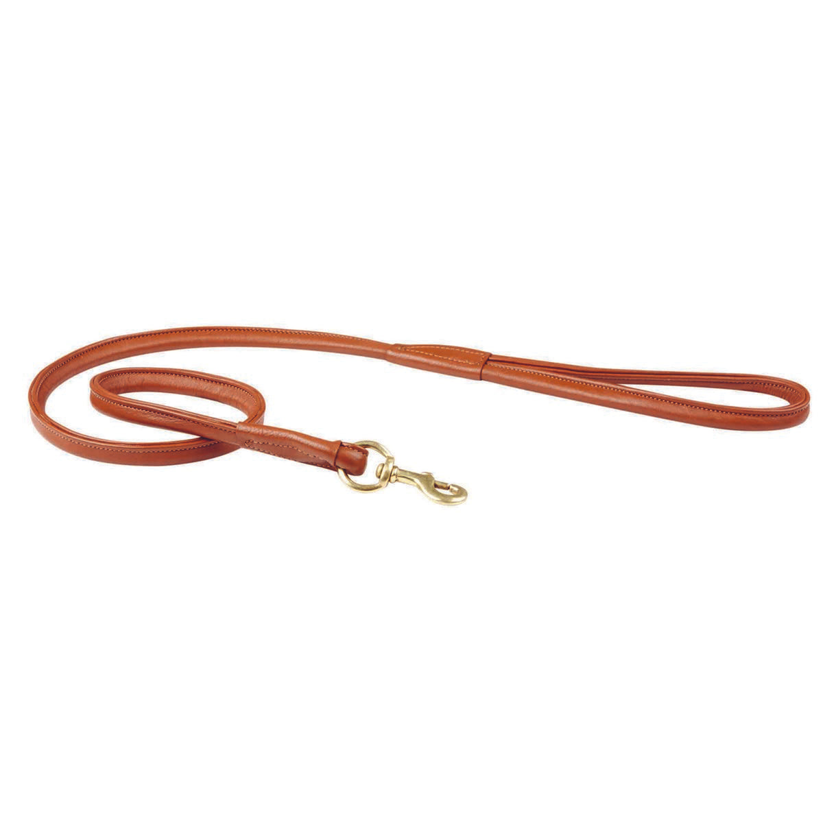 Weatherbeeta Dog Lead Cuero enrollado Tan
