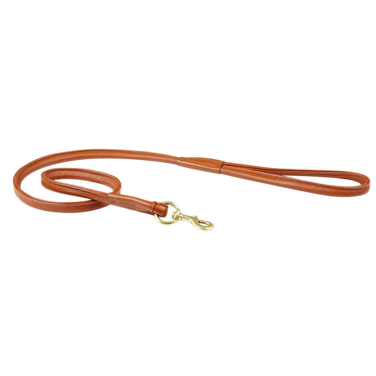 Weatherbeeta Dog Lead Cuero enrollado Tan