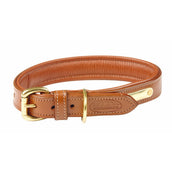 Weatherbeeta Dog Collar Cuero acolchado Tan