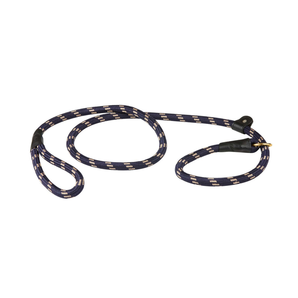 WeatherBeeta Correa para perro deslizante Cuerda De Cuero Navy/Brown