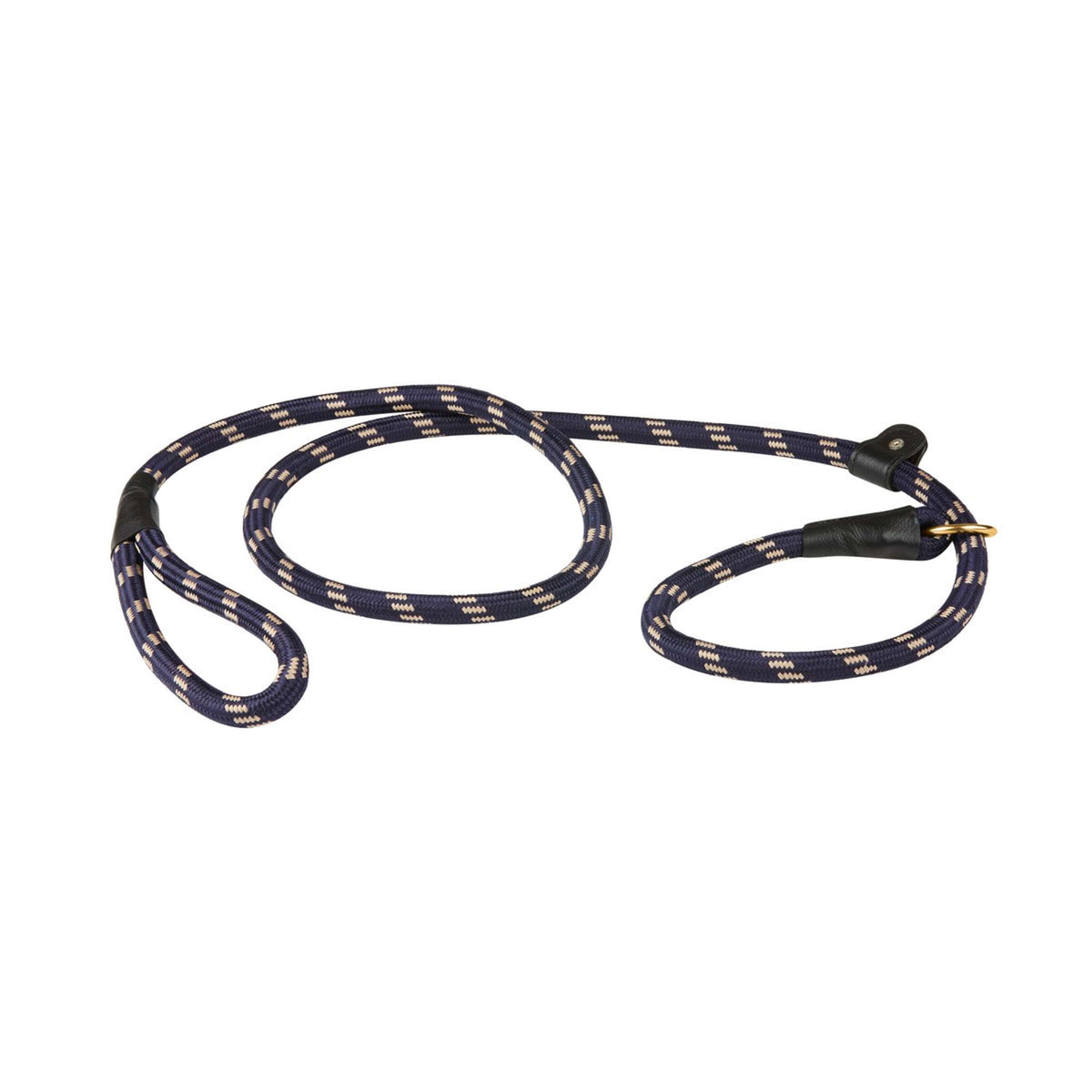Weatherbeeta Correa para perro deslizante Cuerda De Cuero Navy/Brown