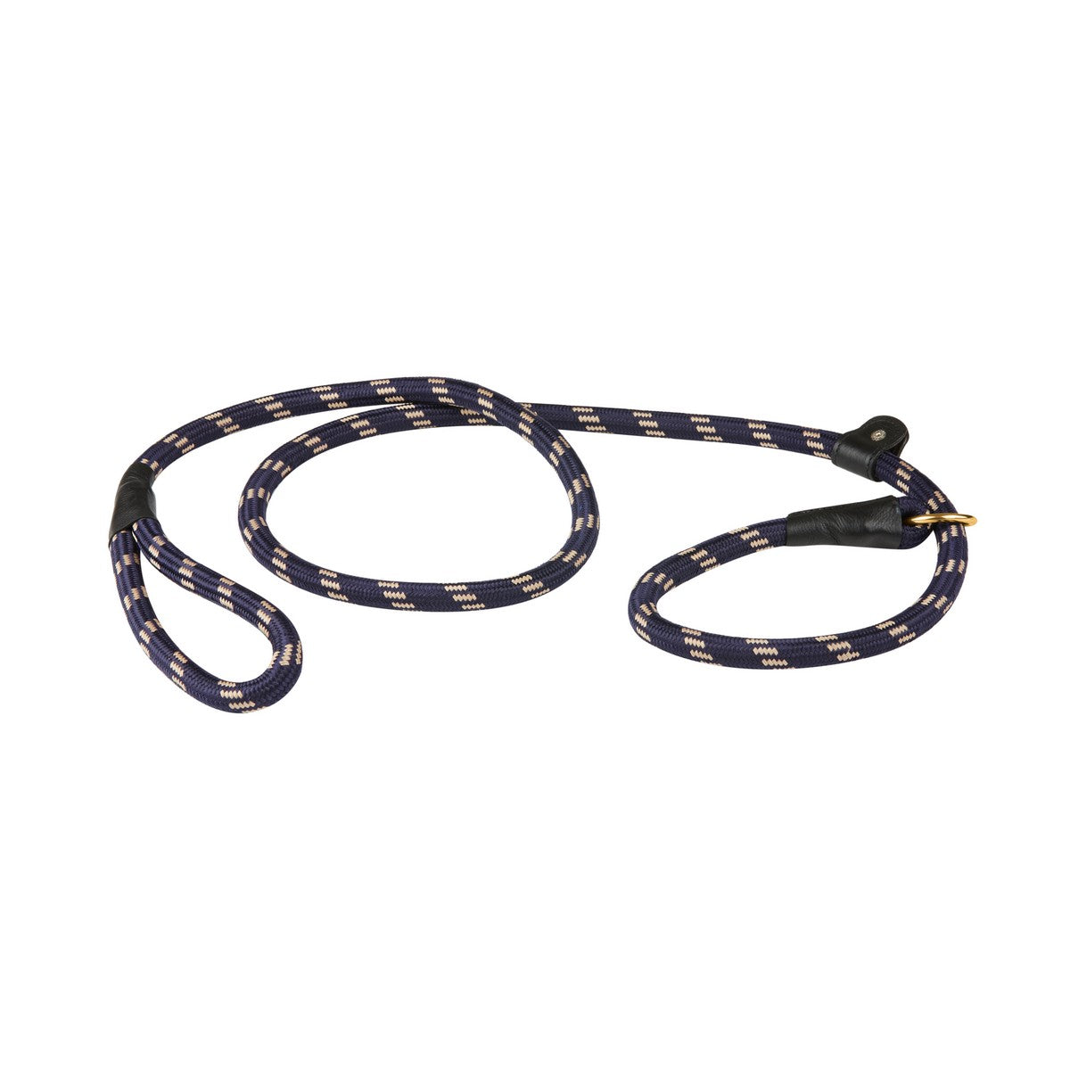 Weatherbeeta Correa para perro deslizante Cuerda De Cuero Navy/Brown