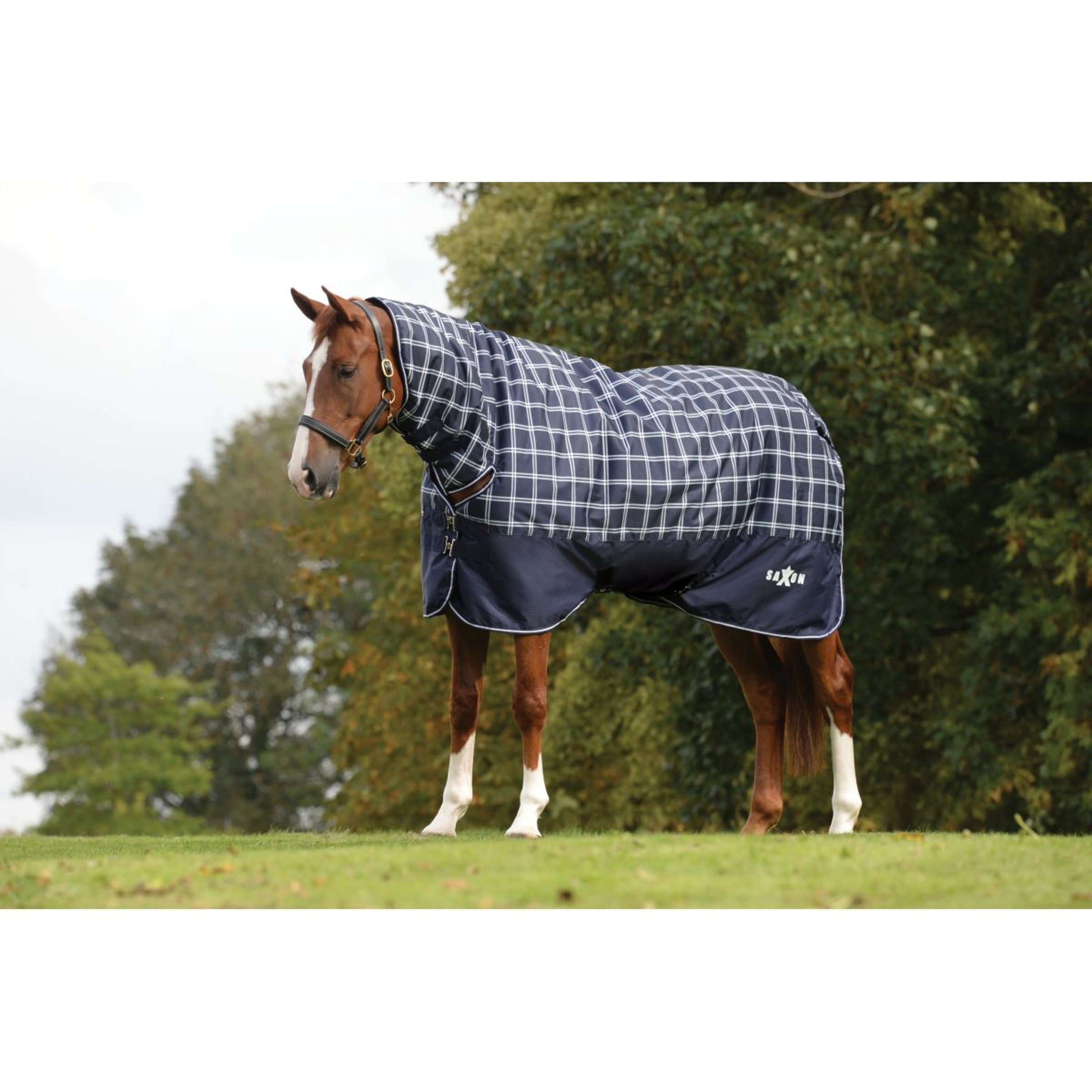 Saxon Alfombra Defiant 600D Combo Neck Heavy Navy Plaid Saxon Alfombra Defiant 600D Combo Neck Heavy Navy Plaid