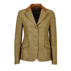 Dublin Chaqueta de Competición Albany Tweed Suede Collar Tailored Niños Marron Verde