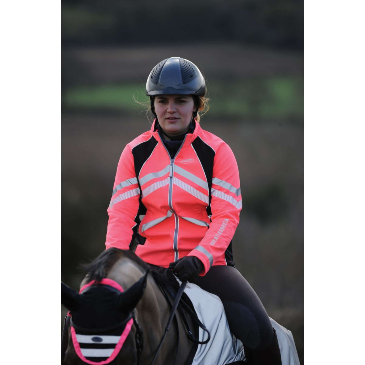 Weatherbeeta Chaqueta Reflective HiVis Forro Polar Softshell Rosa