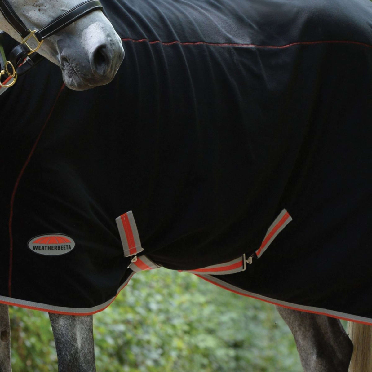 Weatherbeeta Cuello estándar Forro polar Therapy-Tec Negro/Plata/Rojo
