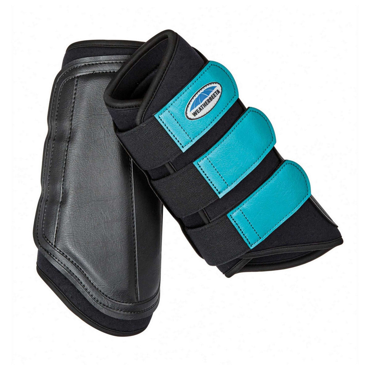 Weatherbeeta Protectores de piernas Prime Cerradura única Negro/Turquesa