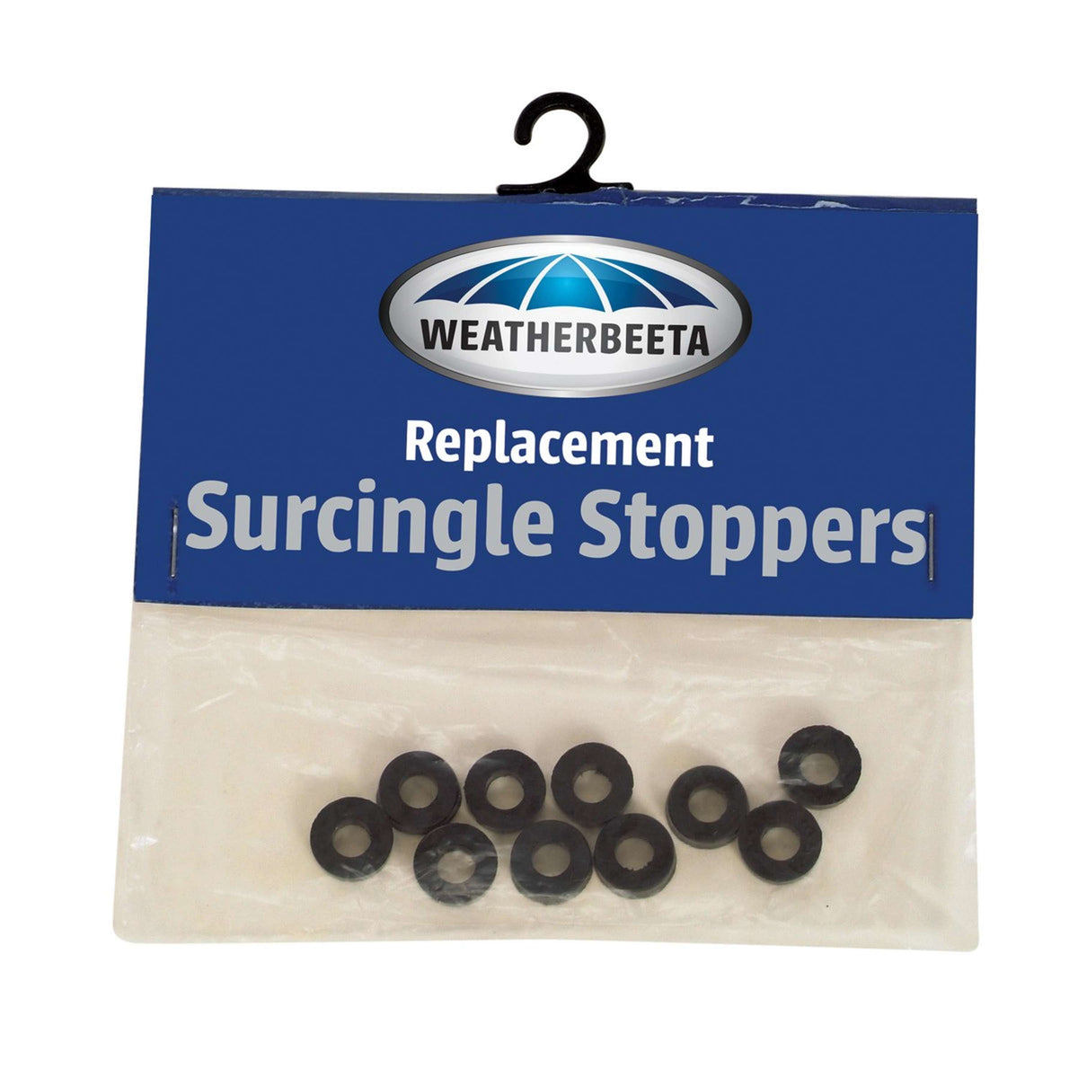 Weatherbeeta Tapones individuales Goma 10 Piezas Negro