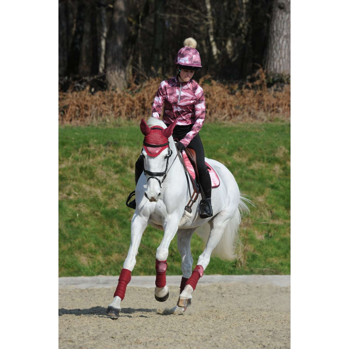 WeatherBeeta Bonete para Orejas Prime Swirl Marble Burdeos