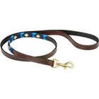 WeatherBeeta Correa para Perro Polo Cuero Cowdray Marron/Azul/Azul