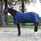 HKM Manta de cuadra de invierno 200g Algodón 1200D Azul oscuro