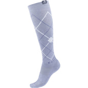 ELT Calcetines de Equitación Argyle Blue Grey
