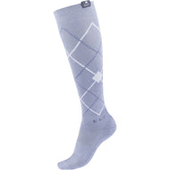 ELT Calcetines de Equitación Argyle Blue Grey