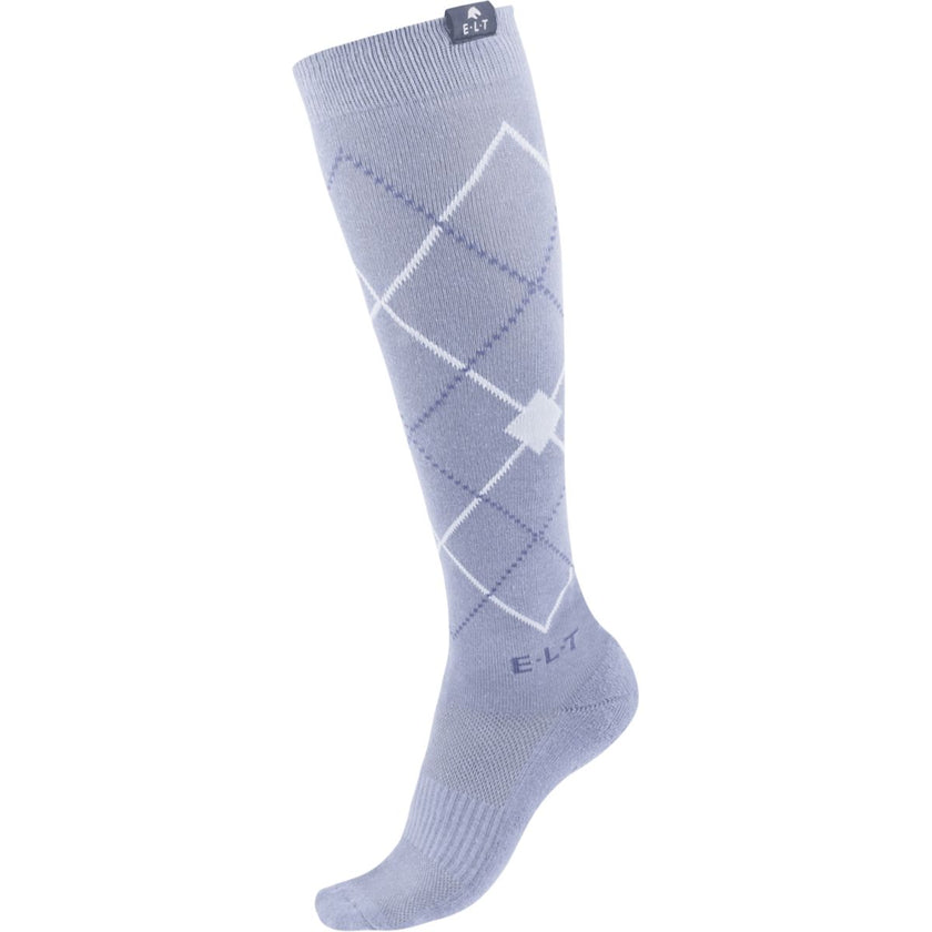 ELT Calcetines de Equitación Argyle Blue Grey
