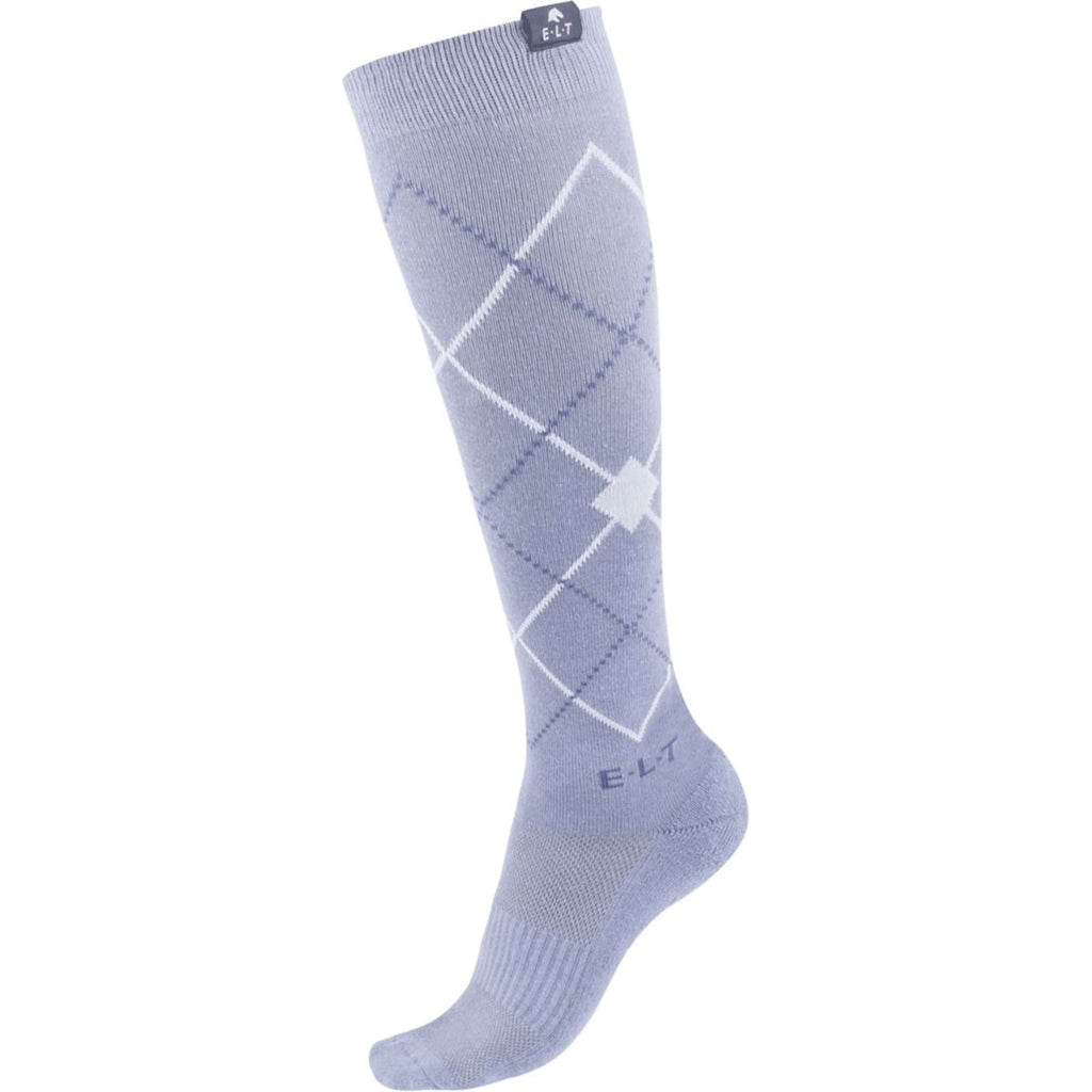 ELT Calcetines de Equitación Argyle Blue Grey